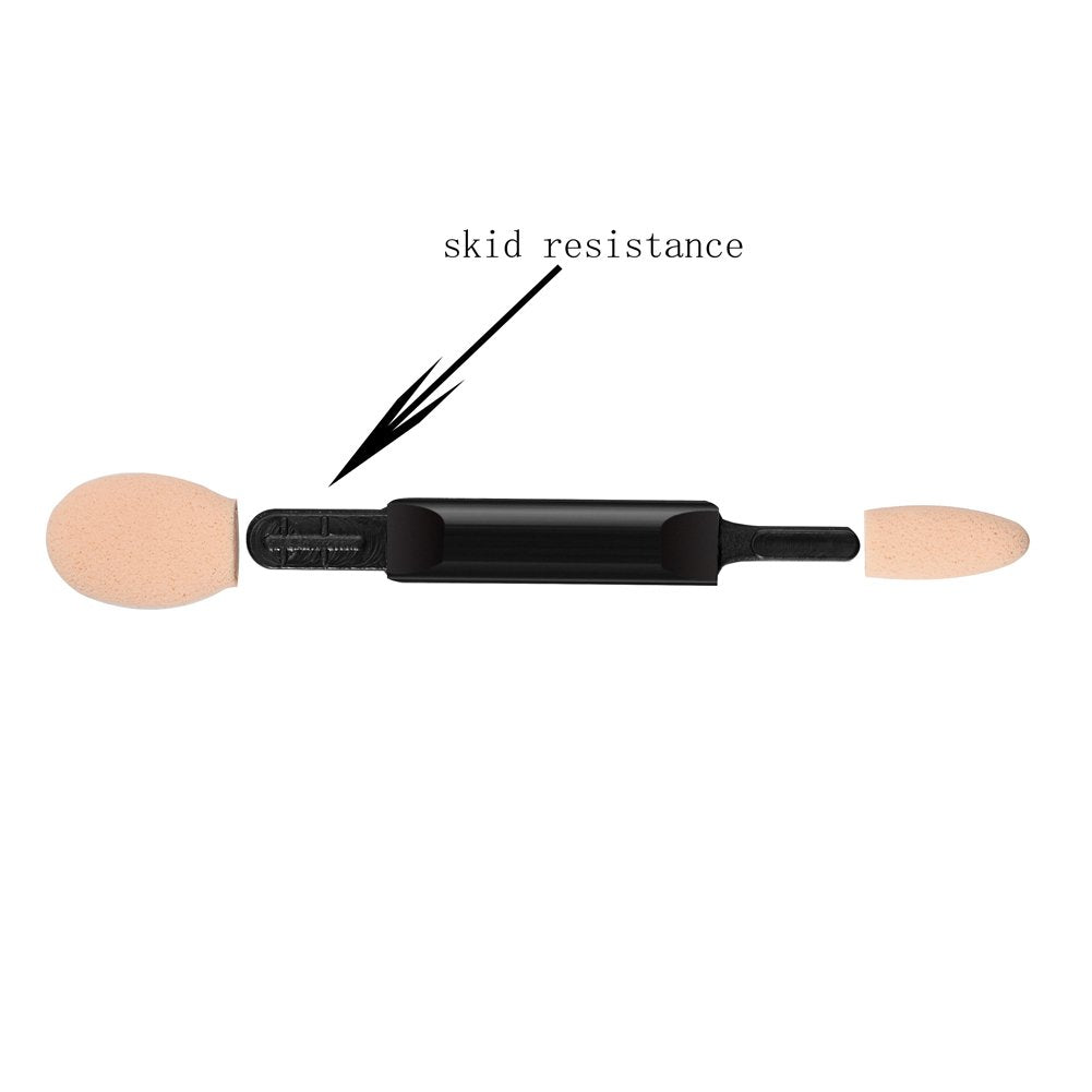 Deksias Disposable Dual Sided Eye Shadow Sponge Applicator Oval Tipped Eyeshadow Brushes Makeup Tool (50PCS, Beige white) Beauty & Personal Care Deksias