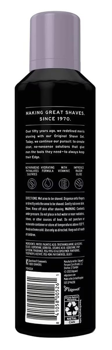 Edge Extra Moisturizing with Vitamin E Shave Gel 8.4 oz (Pack of 6) Beauty & Personal Care Edge Shave Gel