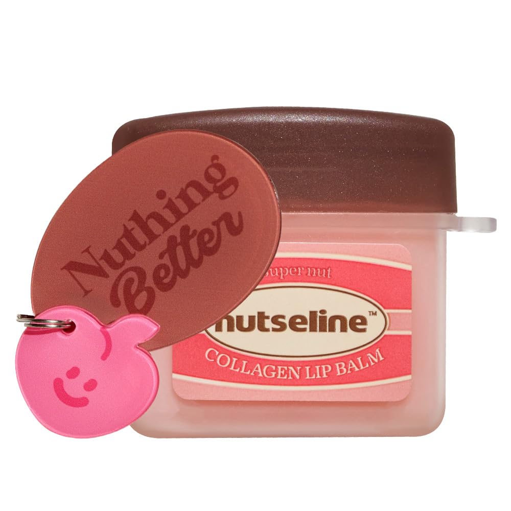 Nutseline Super Nut Collagen Keyring Lip Balm 11ml - 3-in-1 Lip Care Korean Skin Care, Plumps & Firms Lips, Collagen-Boosting, Shea Butter Formula Beauty and Personal Care nutseline