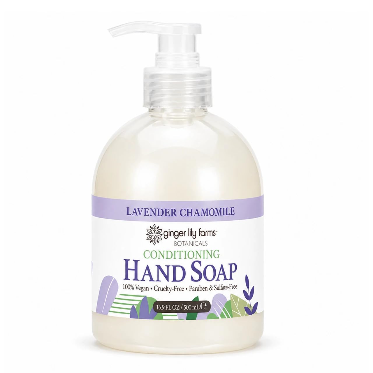 Ginger Lily Farms Botanicals Conditioning Liquid Hand Soap Refill, 100% Vegan & Cruelty-Free, Lavender Chamomile Scent, 16.9 Fl Oz Beauty & Personal Care Ginger Lily Farms