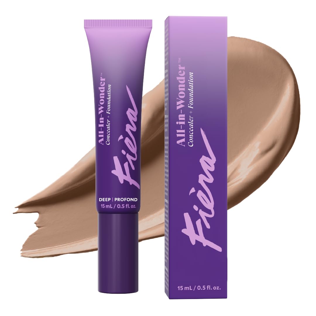 Fièra All-In-Wonder™ Concealer + Foundation - Full-Coverage, Crease-Proof, Hydrating Formula for Mature Skin, Blurs Fine Lines & Dark Circles, Radiant
