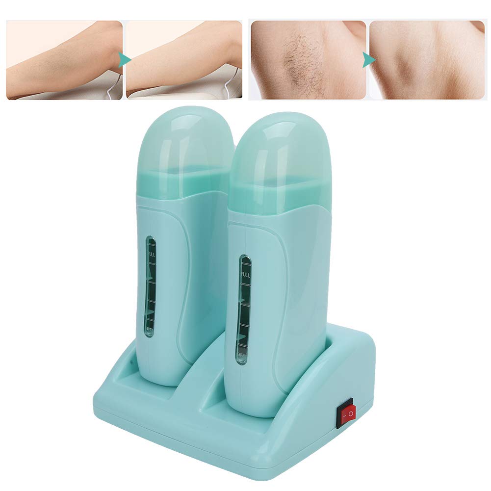 Waxing Machine Hair Removal Kit, Double Wax Heater, Cyan Painless For Home Wax Warmer (110V, US) Beauty and Personal Care HURRISE