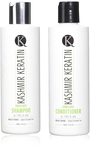 Keratin Enriched 8oz Hair Care Sets (8 Ounce Shamp/Cond) Beauty & Personal Care Kashmir Hair Systems
