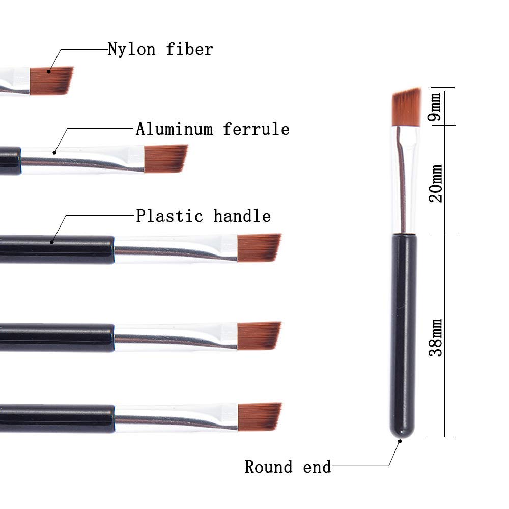VOSAIDI 10pcs Eyebrow Portable Premium Quality Angled Eye Brow and Spoolie Mini Brush Beauty & Personal Care Vôsaidi