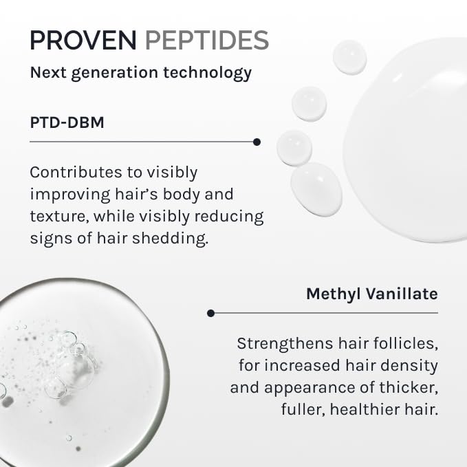 InfiniWell PTD-DBM Peptide Hair Serum for Fuller-Looking Hair - Scalp Treatment for Visible Growth & Follicle Renewal - Reinforce Restoration, Strand