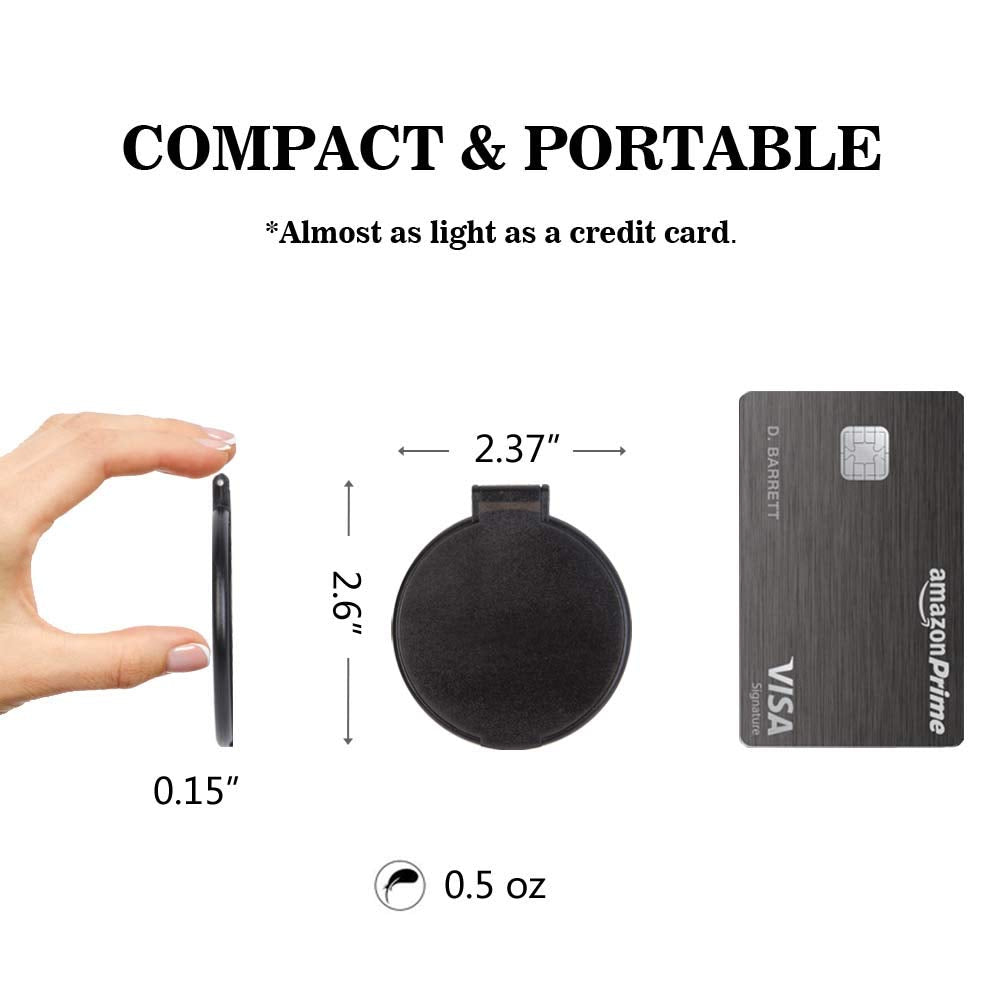 MOMIRA Compact Mirror Bulk Round Makeup Mirror for Purse, Set of 3, 2.6" L x 2.37" W (Blue) Beauty & Personal Care MOMIRA