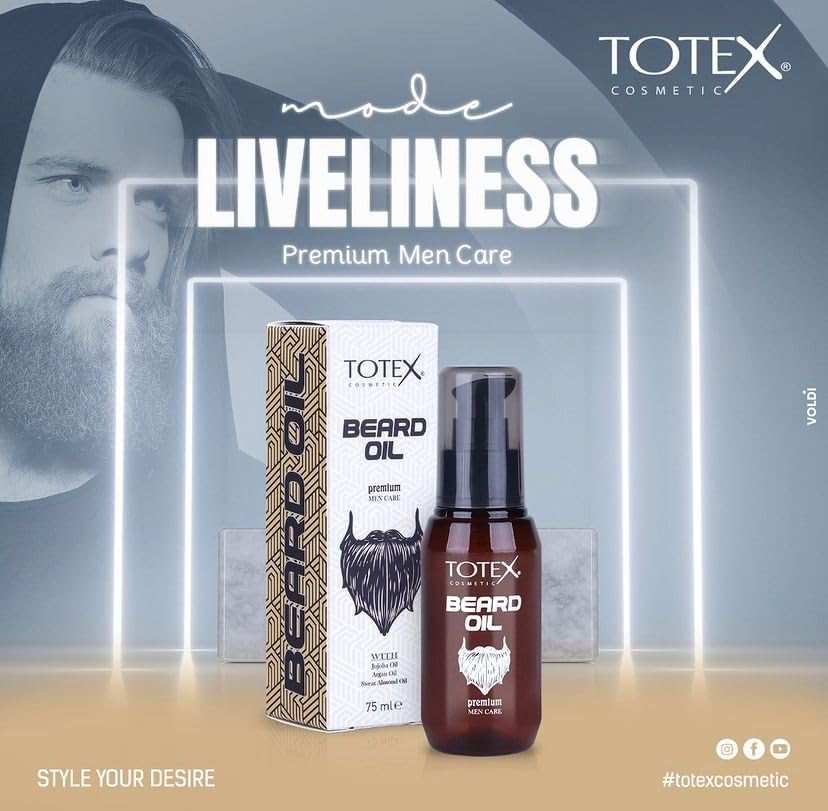 Totex Premium Beard & Mustache Serum Oil Conditioner Anti-Dandruff Men Care 75ml Beauty and Personal Care Totex