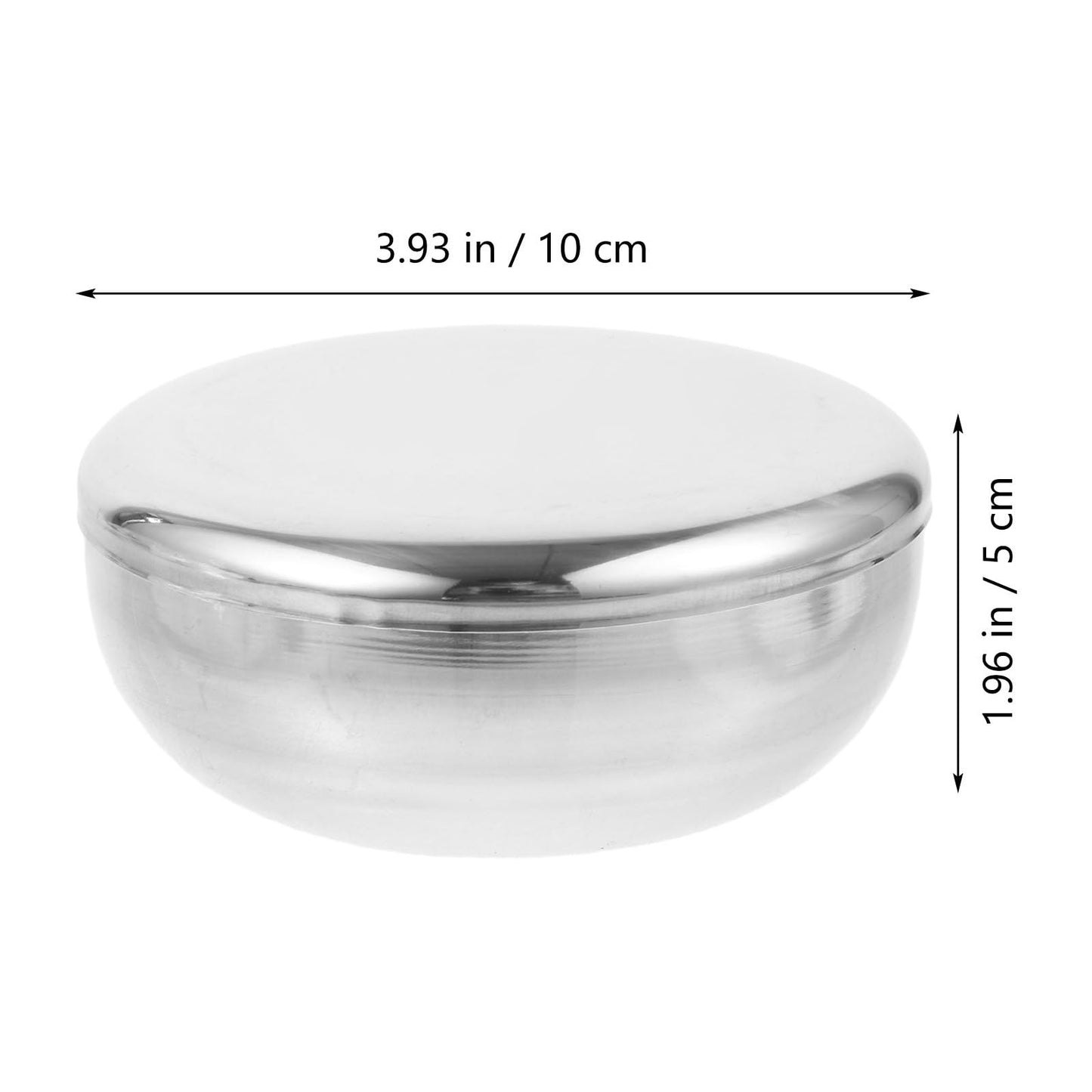 Ipetboom Stainless Steel Shaving Soap Bowl with Lid 3.93X1.96In Durable Men S Shave Cup Portable Mug for Traditional Wet Shaving and Rich Lather Beauty and Personal Care Ipetboom