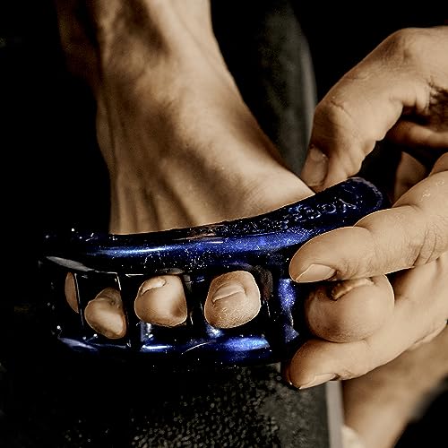 Original Yoga Toes for Men: Gel Toe Separators & Stretchers in Metallic Blue. Stop Foot Pain & Boost Athletic Performance! (Large) Beauty & Personal Care Yoga Toes