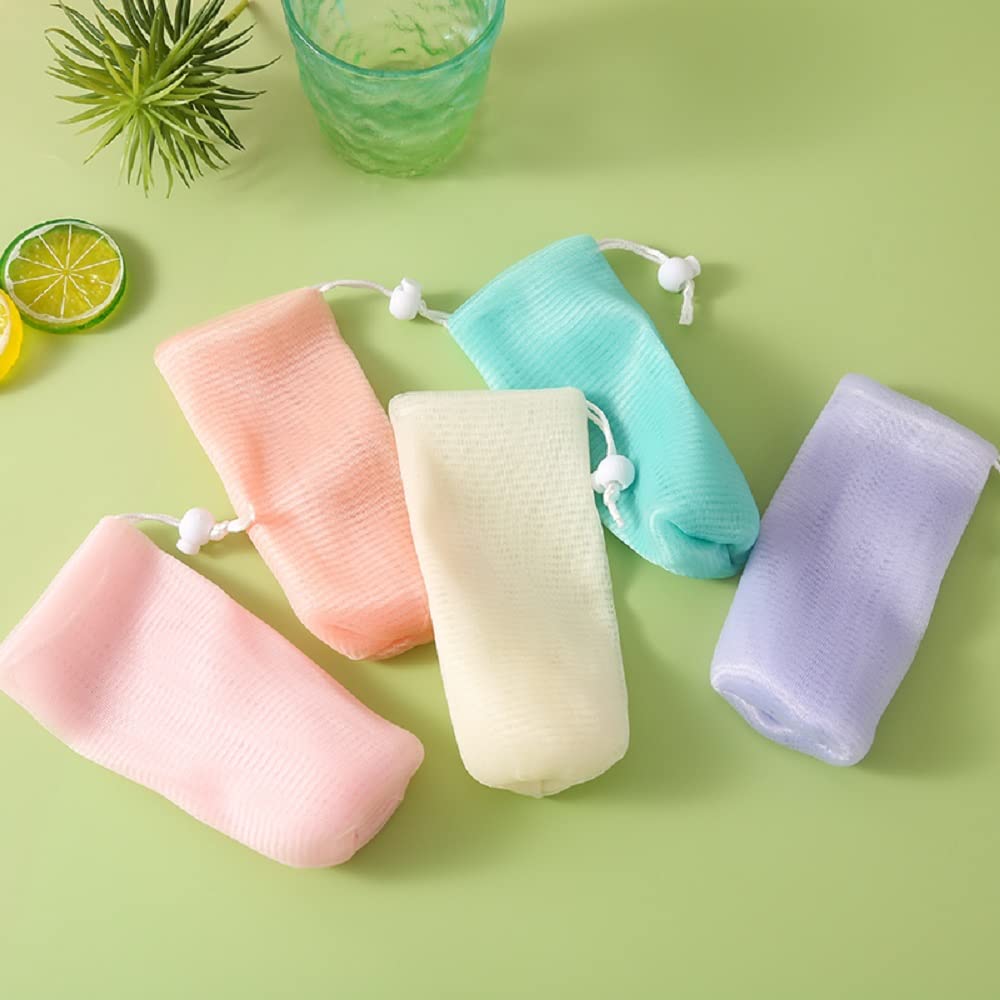 20 PCS Exfoliating Foaming Net Mesh Ultra Soft and Fast Foaming Facial Cleanser Foaming Mesh Soap Bag Foaming Mesh Bath Scrub Cleansing Mesh Beauty & Personal Care Calastia