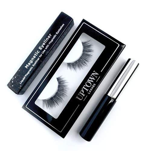Faux Mink Magnetic Eyelashes Natural Lash, Single Lash for Use with Magnetic Eyeliner, 5 Magnet False Eyelashes Magnetic Lashes Natural Look (Lashes + Beauty & Personal Care Uptown Lashes