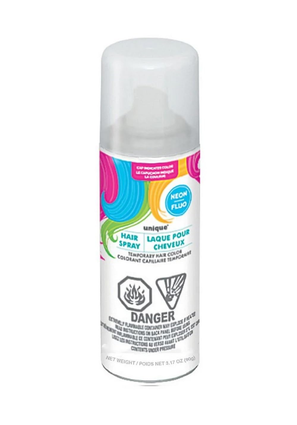 White Neon Hair Spray, Easy to Apply & Wash Out - Perfect for Parties & Events - 3.17 fl Oz Beauty & Personal Care Unique