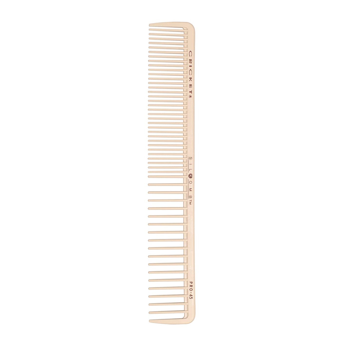 Cricket Silkomb Pro-45 All Purpose Professional Hair Stylist Comb - Japanese Made, Silicone Injected, Dual Tooth Patterns for Detangling, Cutting Beauty & Personal Care Cricket