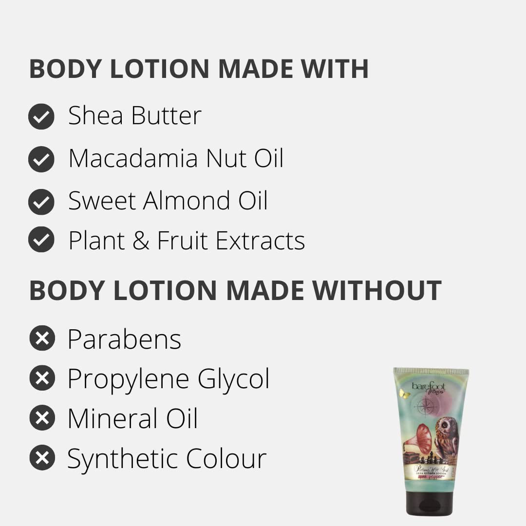 Barefoot Venus Moisturizing Shea Butter Shower Gel & Body Lotion Set (Pink Pepper) Beauty and Personal Care Barefoot Venus