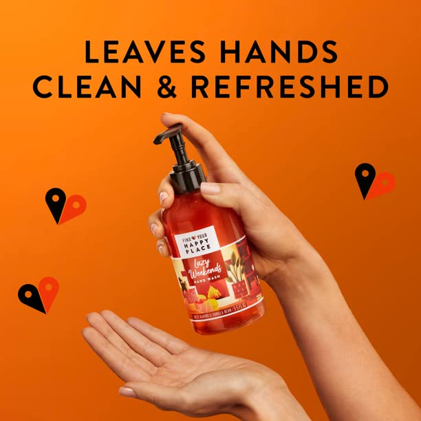 Find Your Happy Place Liquid Gel Hand Wash Lazy Weekends Sweet Almond And Vanilla Bean 9.5 fl oz Beauty & Personal Care Find Your Happy Place