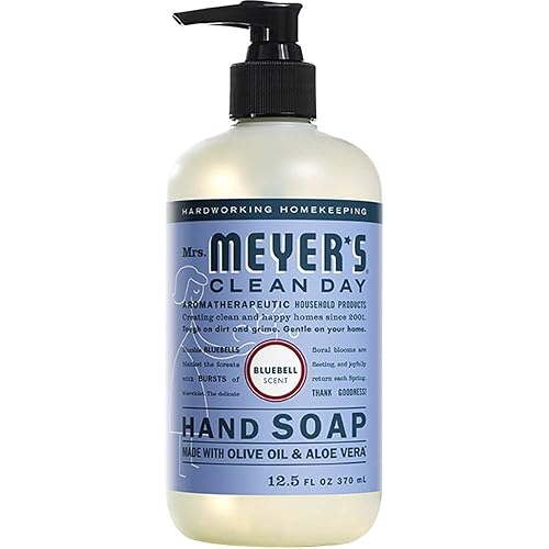 Mrs. Meyers Clean Day Liquid Hand Soap Hard 12.5 Oz Bluebell Scent Pump Dispenser Beauty & Personal Care Mrs. MEYER'S