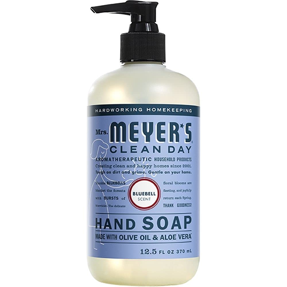 Mrs. Meyers Clean Day Liquid Hand Soap Hard 12.5 Oz Bluebell Scent Pump Dispenser Beauty & Personal Care Mrs. MEYER'S