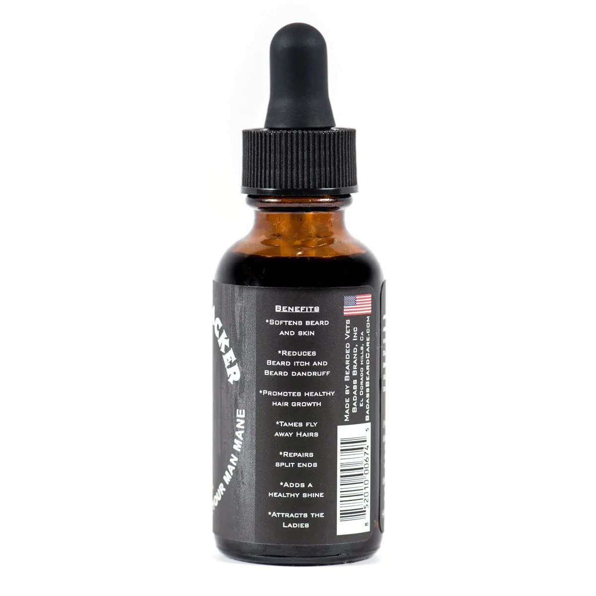 Badass Beard Care Beard Oil For Men - The Bushwhacker Scent 1 oz - All Natural Ingredients Keeps Beard and Mustache Full Soft and Healthy Beauty & Personal Care Badass Beard Care