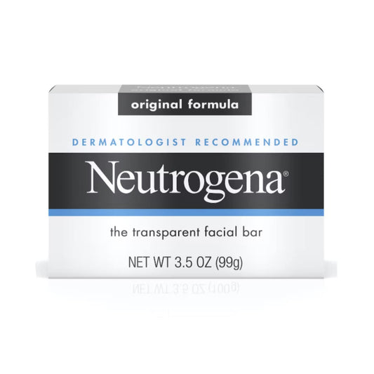 Neutrogena Original Gentle Facial Cleansing Bar with Glycerin, Pure & Transparent Face Wash Bar Soap, Free of Harsh Detergents, Dyes & Hardeners, 3.5 Beauty & Personal Care Neutrogena