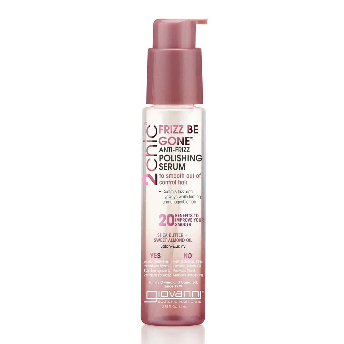 GIOVANNI 2chic Frizz Be Gone Anti-Frizz Polishing Serum, 2.75 oz