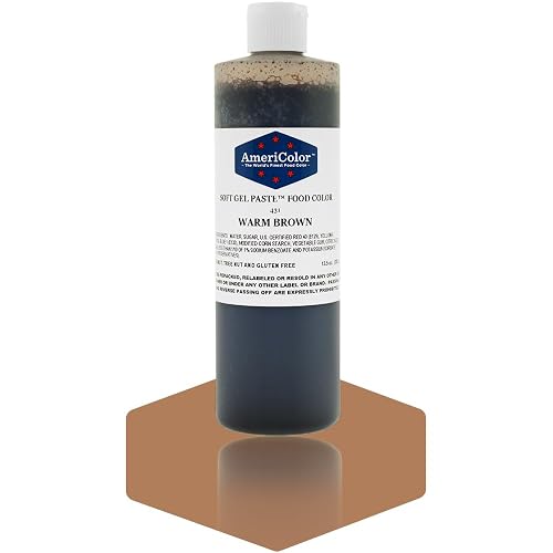 WARM BROWN 13.5 Ounce Soft Gel Paste Food Color Beauty & Personal Care AmeriColor