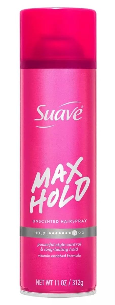 Suave Max Hold Unscented Hair Spray, Aerosol - 12 Pack Beauty & Personal Care Suave