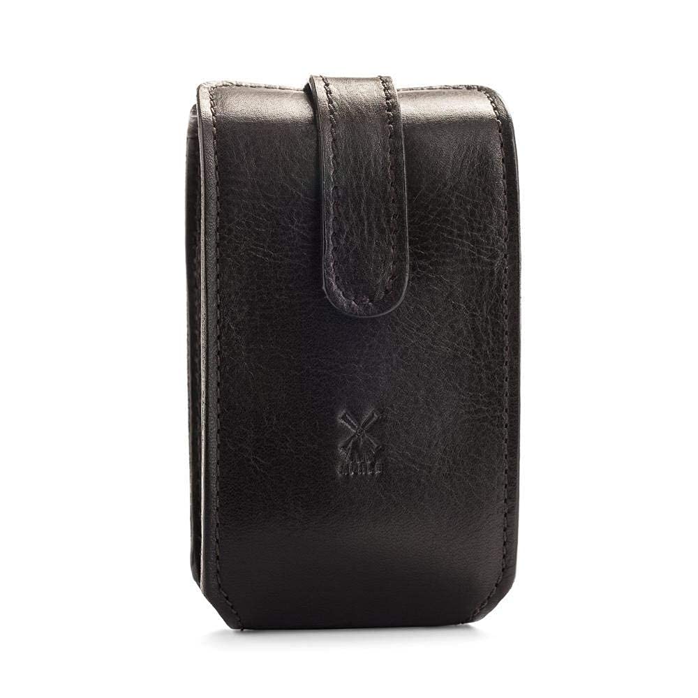 MÜHLE TRAVEL Black Leather Case Silvertip Fiber Safety Razor Travel Set Beauty and Personal Care MÜHLE