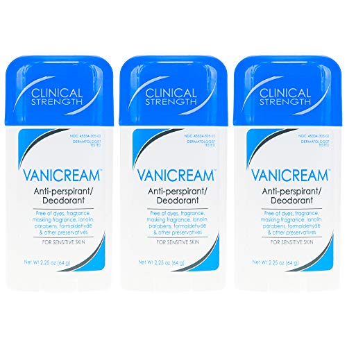 Vanicream Anti-Perspirant - Deodorant Clinical Strength For Sensitive Skin, 2.25 Oz Pack of 3 Beauty and Personal Care Vanicream
