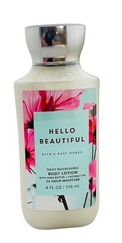 Bath and Body Works Hello Beautiful Lotion 8 Ounce Shea and Vitamin E Beauty & Personal Care Bath & Body Works