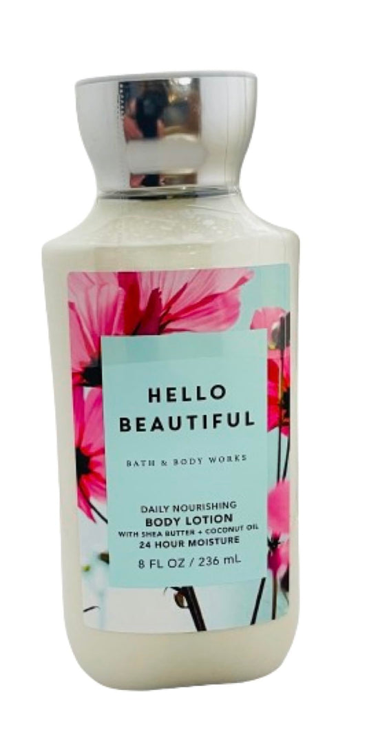 Bath and Body Works Hello Beautiful Lotion 8 Ounce Shea and Vitamin E Beauty & Personal Care Bath & Body Works
