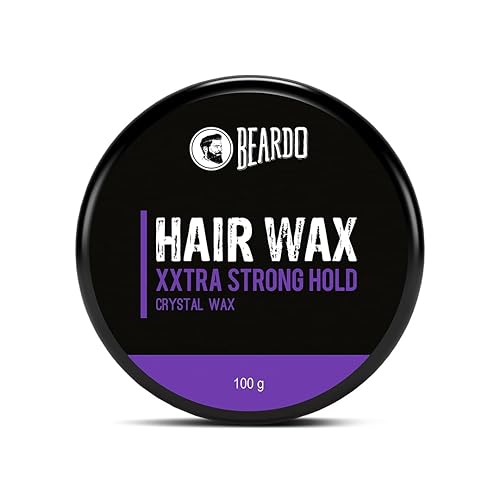 Beardo XXtra Stronghold Hair Wax, 100 gm | Crystal Hair Wax for Men | Glossy Finish | Hair Style, Shine | Extra Strong Hold Styling Hair Wax - 3.4Fl Beauty & Personal Care BEARDO