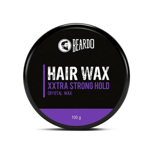 Beardo XXtra Stronghold Hair Wax, 100 gm | Crystal Hair Wax for Men | Glossy Finish | Hair Style, Shine | Extra Strong Hold Styling Hair Wax - 3.4Fl Beauty & Personal Care BEARDO