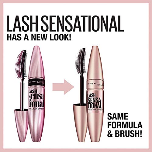 Maybelline Lash Sensational Washable Mascara, Lengthening and Volumizing for a Full Fan Effect, Blackest Black, 1 Count Beauty & Personal Care MAYBELLINE