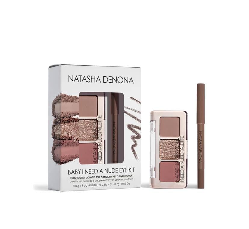 Natasha Denona BABY I NEED A NUDE EYE KIT - Baby Eyeshadow Palette & Macro Tech Eye Crayon Kit + Bonus Premium Korean Sheet Masque with Collagen Beauty & Personal Care Natasha Denona
