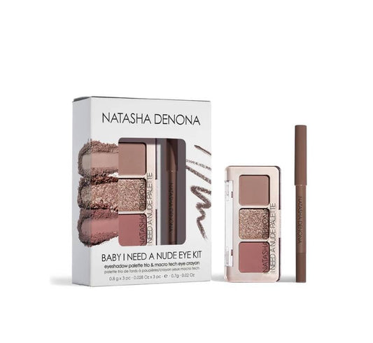 Natasha Denona BABY I NEED A NUDE EYE KIT - Baby Eyeshadow Palette & Macro Tech Eye Crayon Kit + Bonus Premium Korean Sheet Masque with Collagen Beauty & Personal Care Natasha Denona