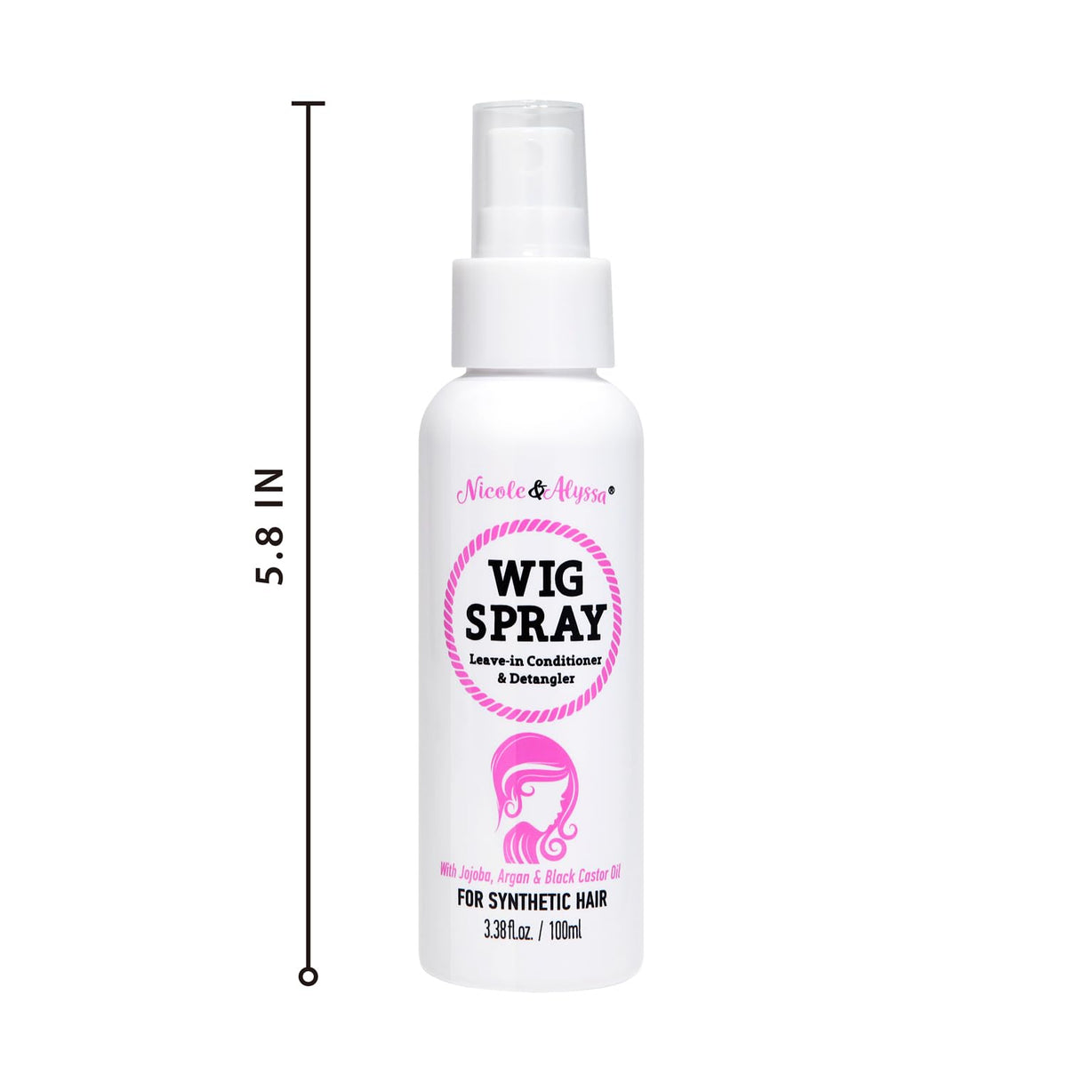 Nicole & Alyssa - Wig Spray For Synthetic Hair - Leave-in Conditioner, Detangler, Moisturizer (Travel Size - Pack of 1)