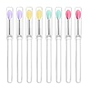 LORMAY Silicone Lip Brushes with Transparent Handles and Caps. Perfect Tools for Applying Cream Lip Mask, Eyeshadow, and Lipstick (8pcs, Multicolor) Beauty & Personal Care LORMAY
