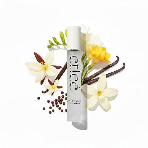 ETLEÉ Toasted Vanilla Eau de Parfum 0.34oz, Woody Musky Long Lasting Perfume With Amber, Bergamot, Black Pepper, Sandalwood & Orchid, Layerable Luxury Beauty & Personal Care ETLEÉ