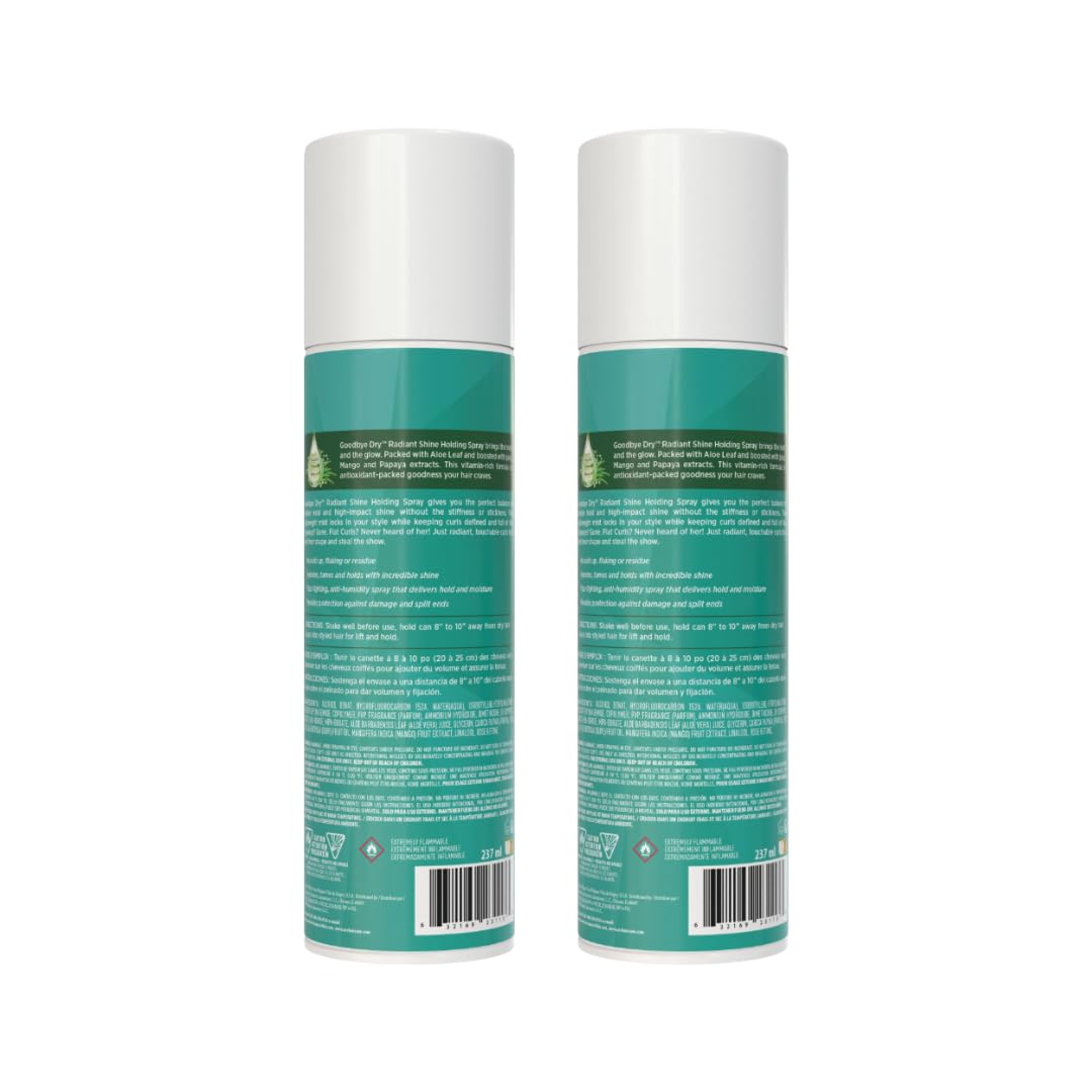 ORS Olive Oil Goodbye Dry Radiant Shine Holding Spray with Aloe, Mango & Papaya, Hydration & Nourishing for all Hair Types and Textures 8 Ounces (Pack Beauty & Personal Care ORS