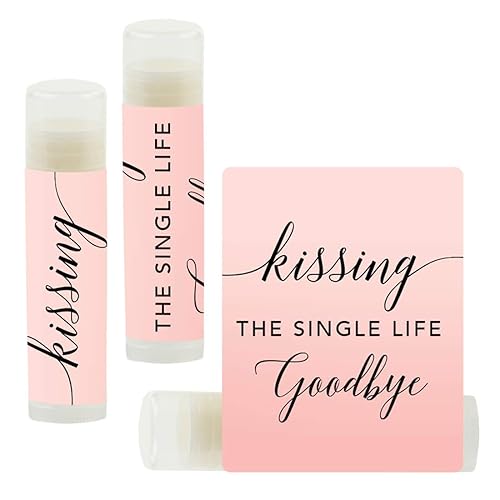 Andaz Press Blush Pink Rose Elegant Bridal Shower Engagement Party, Lip Balm Chapstick Favors, Kissing The Single Life Goodbye, 12-Pack, Bridal Shower Beauty & Personal Care Andaz Press