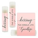 Andaz Press Blush Pink Rose Elegant Bridal Shower Engagement Party, Lip Balm Chapstick Favors, Kissing The Single Life Goodbye, 12-Pack, Bridal Shower Beauty & Personal Care Andaz Press