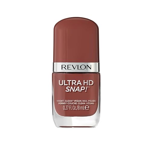 REVLON Ultra HD Snap Nail Color, Natural Rich Glossy Polish, 100% Vegan Formula, No Base or Top Coat Needed, 013 Basic, 0.27 fl oz Beauty & Personal Care REVLON