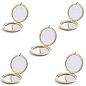 mpowtech 5 Pack Magnifying Compact Mirrors Bulk - Gold Small Mirror for Purse,Double Sided Travel Makeup Mirror with 1x and 2X Magnification,Cosmetic Beauty & Personal Care mpowtech