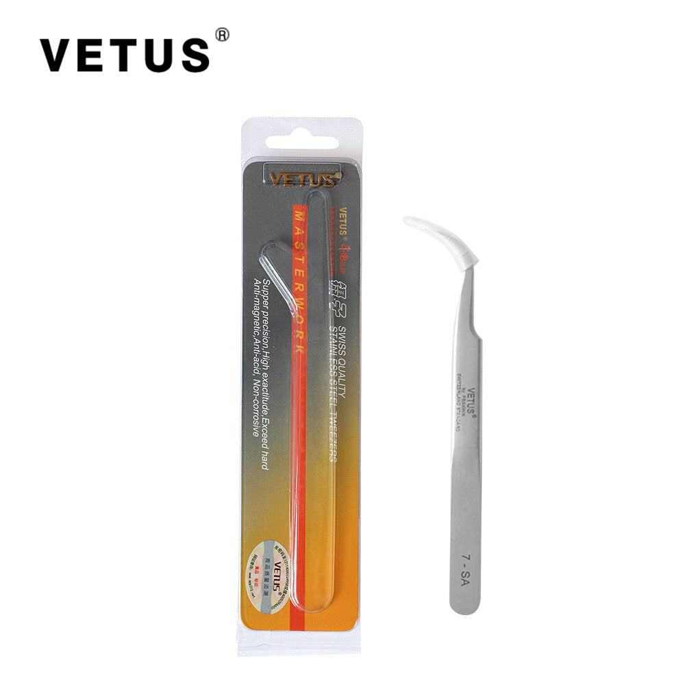 Vetus Tweezer Non-magnetic Stainless Steel Slant Tip 7-SA Beauty and Personal Care SZELES