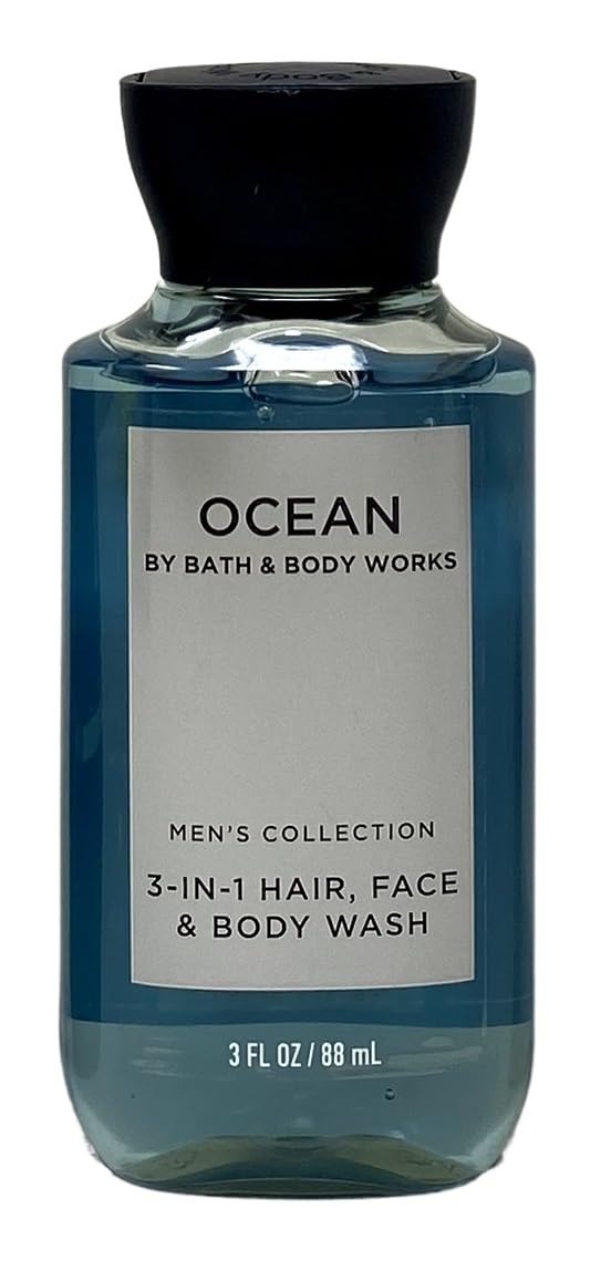 Bath & Body Works Men's Collection Ocean - Duo Gift Set - Body Cream and 3 in 1 Hair, Face & Body Wash Travel Size With a Himalayan Salts Springs Beauty and Personal Care Bath & Body Works