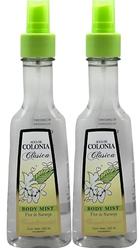 2 X Sanborns Agua De Colonia Clasica Flor De Naranja Body Mist Spray 260ml Ea Plastic Bottle Beauty & Personal Care Sanborns
