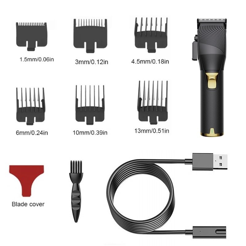 GLESVOWIO Pro Hair Clipper Professional Rechargable Powerful Cordless Hair Clipper Barber Shop Hair Trimmer Adjustable Electric Hair Cutting Beauty and Personal Care GLESVOWIO