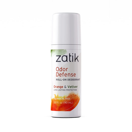 Zatik Naturals - Odor Defense Roll-on Deodorant, Orange and Vetiver, Cruelty-free Vegan, pH Balanced, Biodegradable, free from Aluminum Parabens non Beauty and Personal Care Zatik