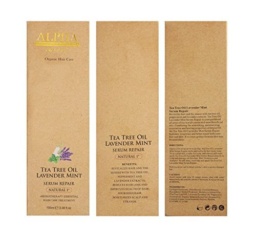 Tea Tree Lavender Mint Serum Organic hair And Skin Care by Alpha New York100 ml. / 3.38 fl.oz. Beauty & Personal Care ALPHA NEW YORK