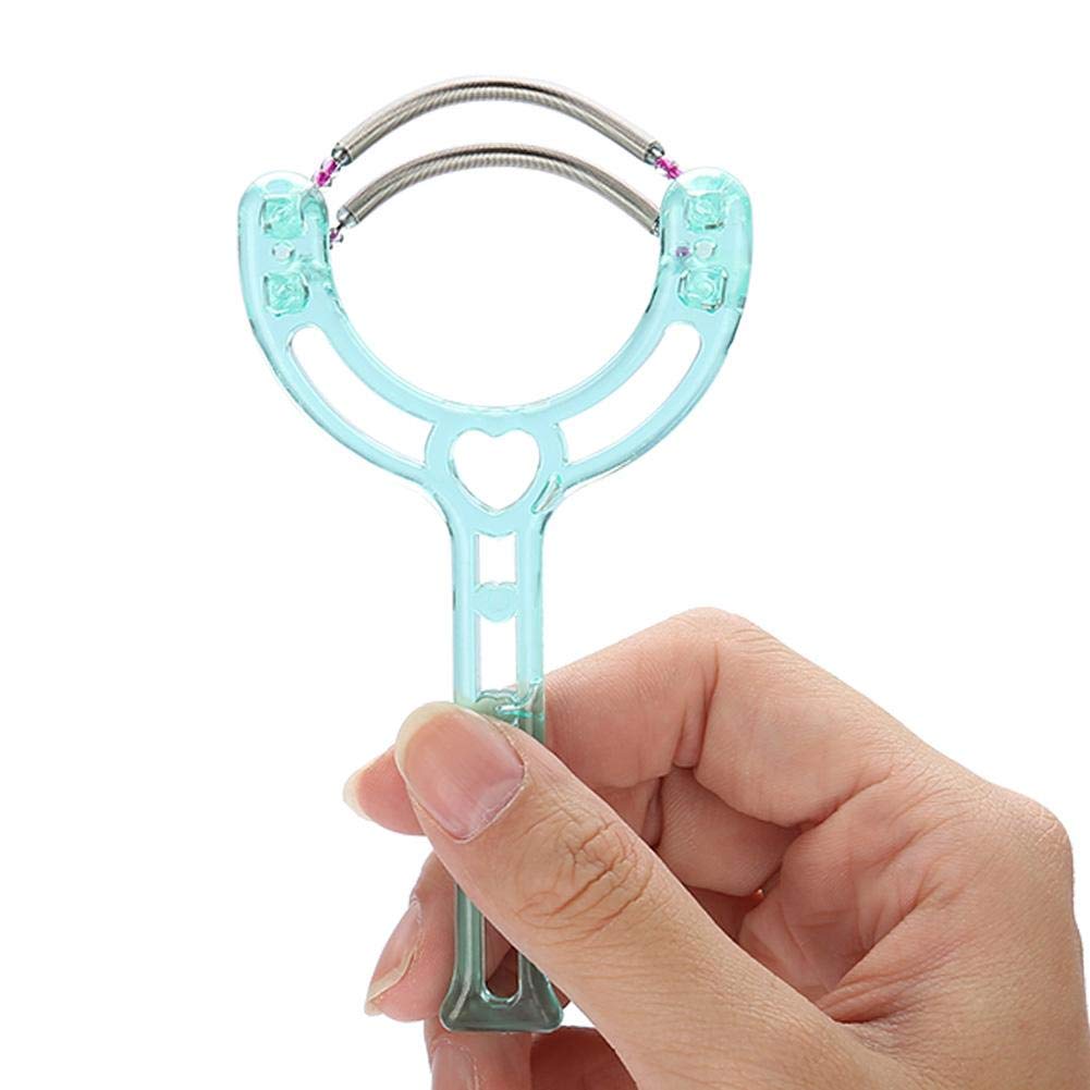 ANGGREK Hair Remover Portable Face Lips Hair Epilator Removal Plastic Spring Device Beauty Tool 2 Colors(Green) Beauty and Personal Care ANGGREK